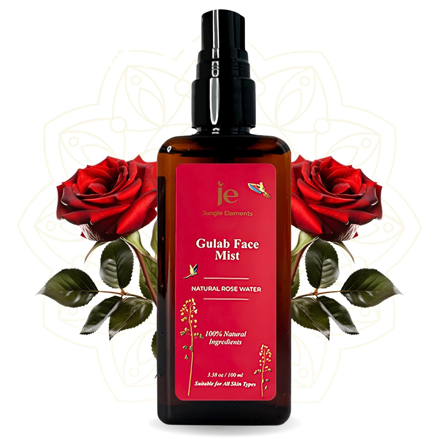 Jungle Elements Gulab Face Mist Rose Water toner - 100 ml Each (Pack of 2)