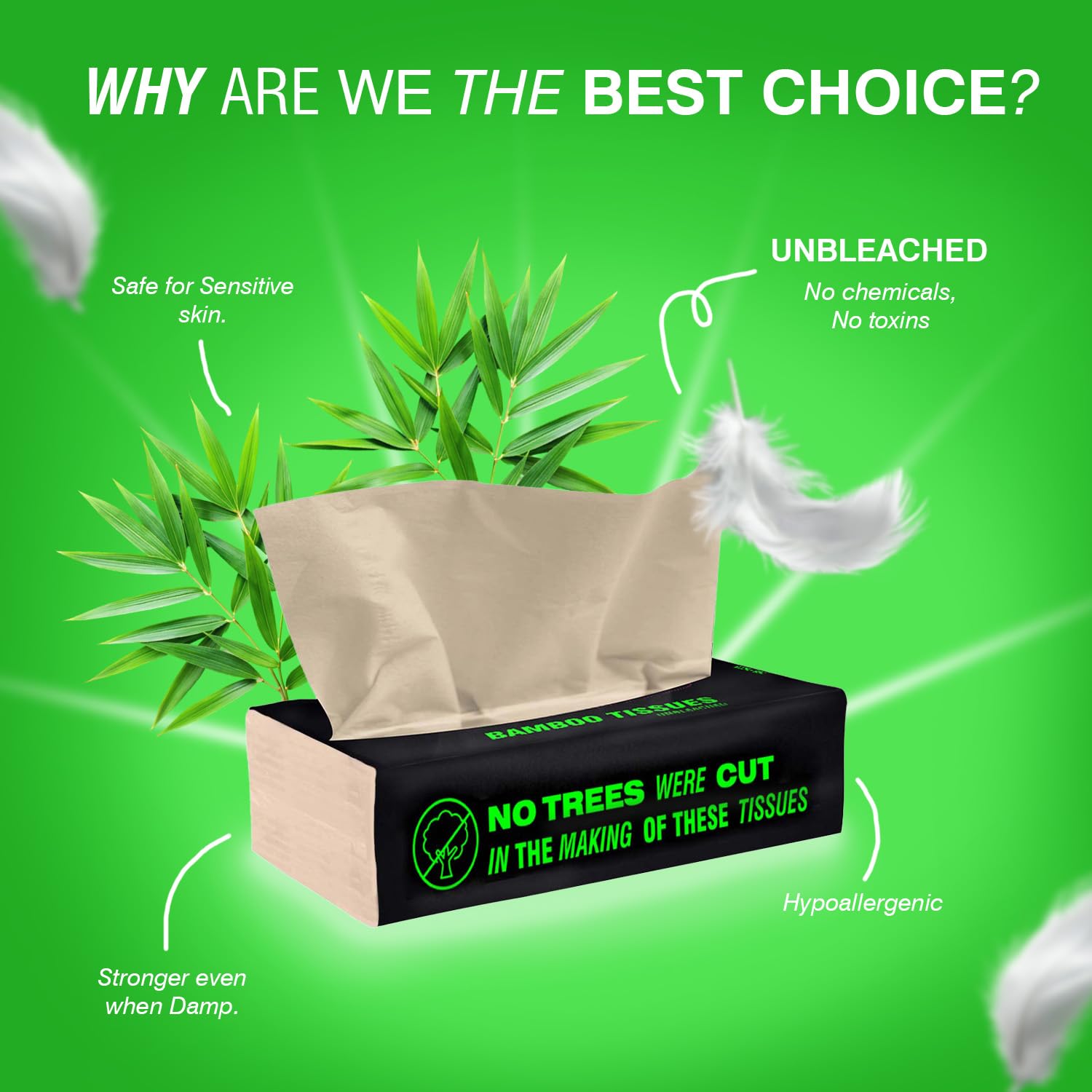 Beco Bamboo Soft Facial Tissue Papers- 100 Pulls .