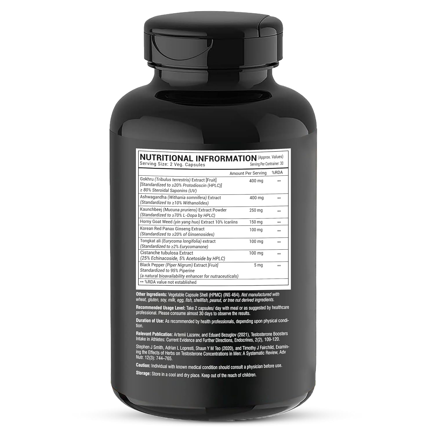 GREENDORSE TestoSUPREME Testosterone Supplement with Tongkat Ali, Ashwagandha, Cistanche, Horny Goatweed, Tribulus, Mucuna pruriens & Ginseng| Lab Tested Powerful Supplement for Men to Improve Performance, Muscle Strength, Stamina - 60 Veg Capsules