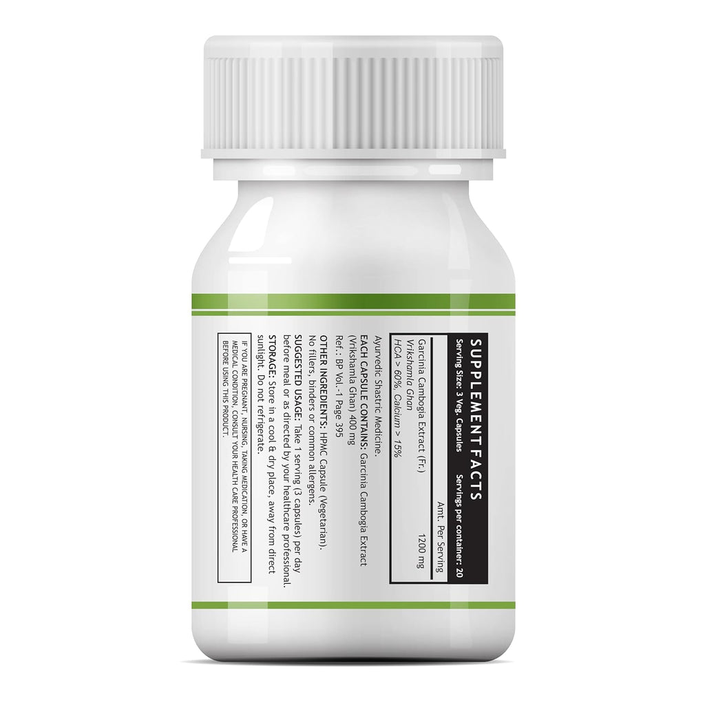 INLIFE Garcinia Cambogia Capsules | Fruit Extract with > 60% HCA | Ayurveidc Herbal Supplement for Men Women - 1200mg - 60 Vegetarian Capsules
