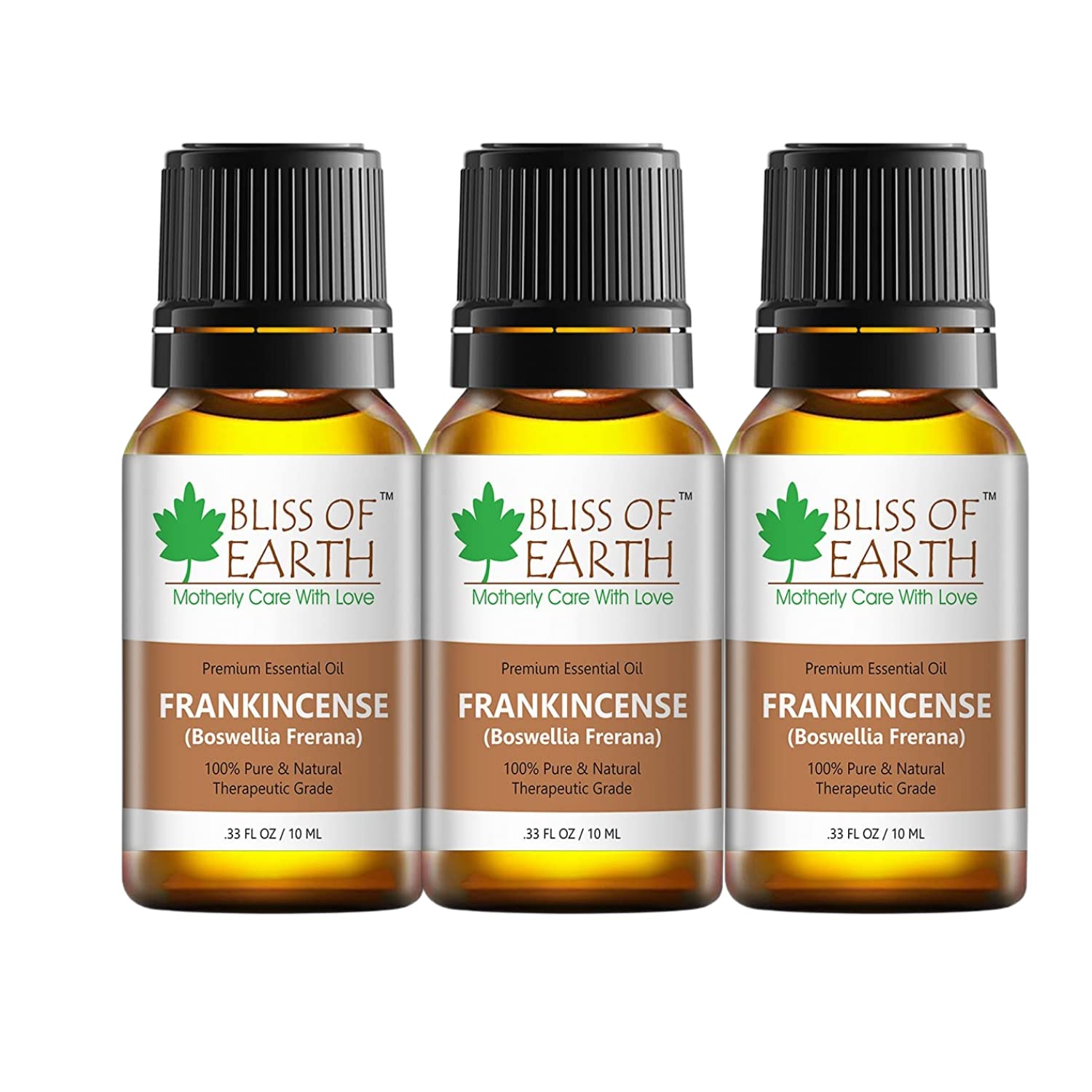 Bliss of Earth Premium Frankincense Boswellia Frerana Essential Oil- 10 ml Each (Pack of 3)