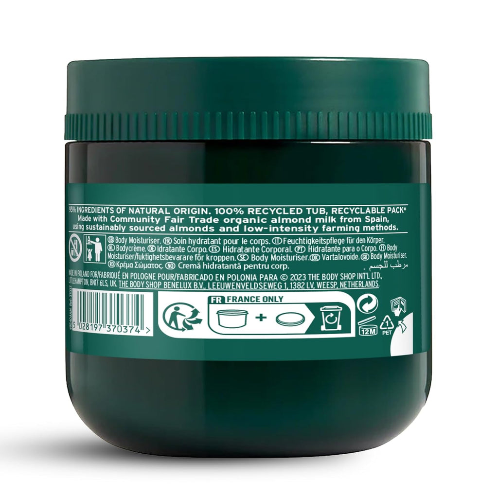 The Body Shop Almond Milk Vegan Body Yogurt for Dry and Sensitive Skin 200ml