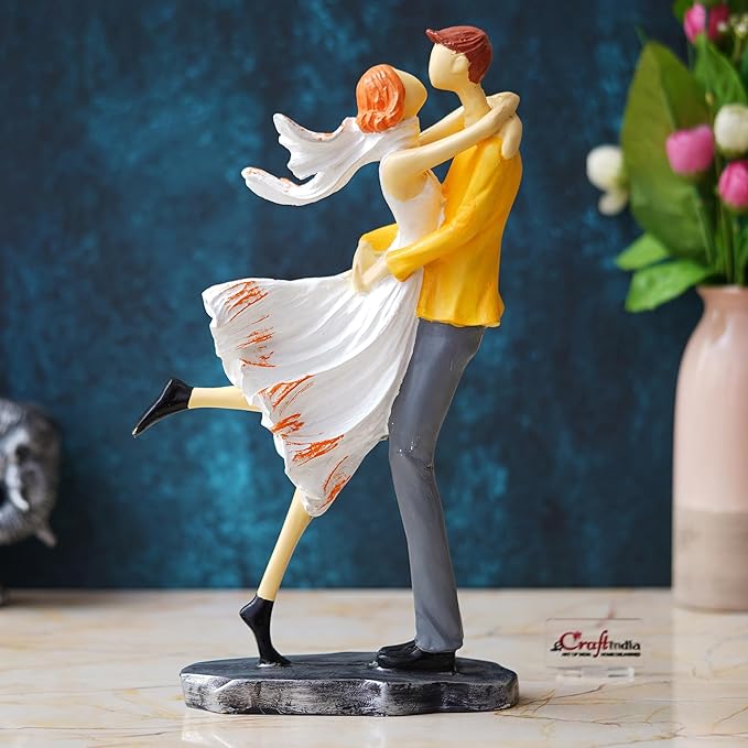 Ecraftindia Lovers Tango Dancing Couple Statue Human Figurines Decorative Showpiece