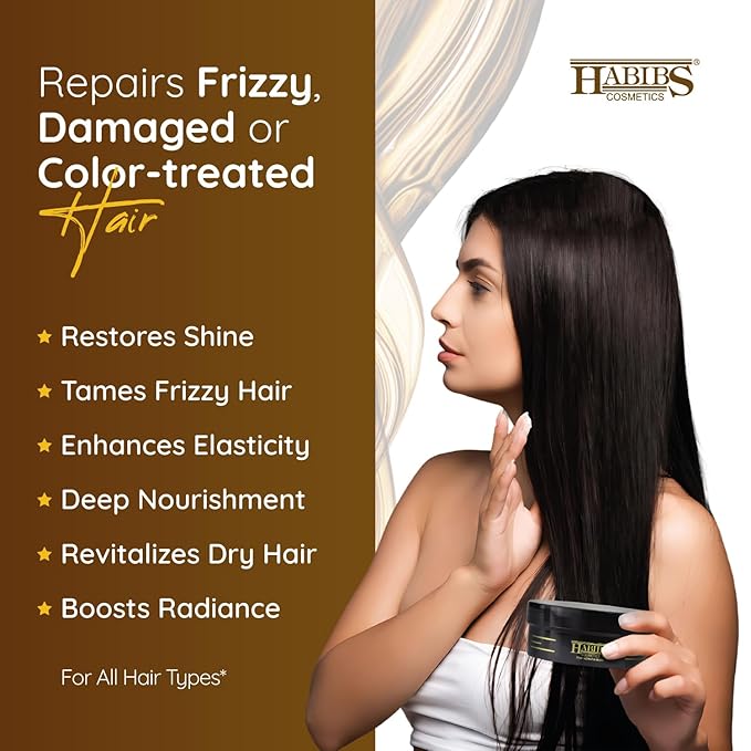Habibs Cosmetics Post-Keratin Mask for Volume Boost and Deep Conditioner - 200 ml