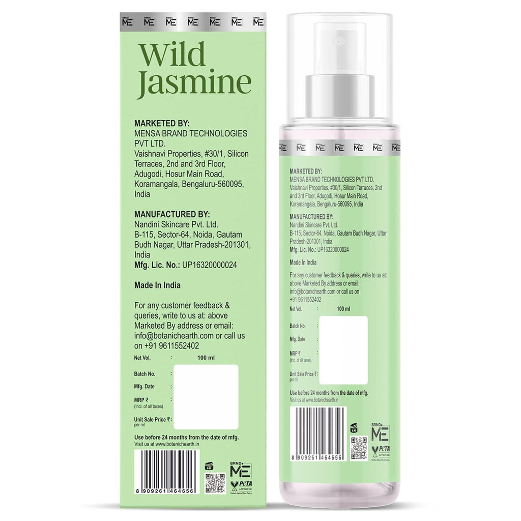 Botanic Hearth Wild Jasmine Hair & Body Mist for Women – Long Lasting Exotic Body Spray | Hair Perfume & Hair Mist Spray | Captivating Perfume for Woman | Floral Hair and Body Mist, 100ml