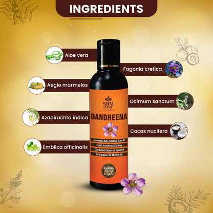 Sbm Ayur Dandreena Dandruff Hair Oil - 100 ml