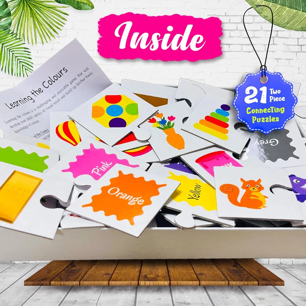Hello Friend Colors Match Jigsaw Puzzle Connecting 2-Piece  for Kids, Children and Toddlers Early Learning Educational