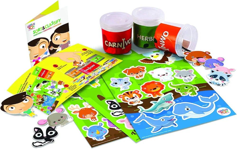 Genius Box Play some Learning Activity Kit for 3+ Year Age: Amazing Animals DIY, Educational Toy, Learning Kit, Educational Kit, STEM Toy 30 Activity Kit
