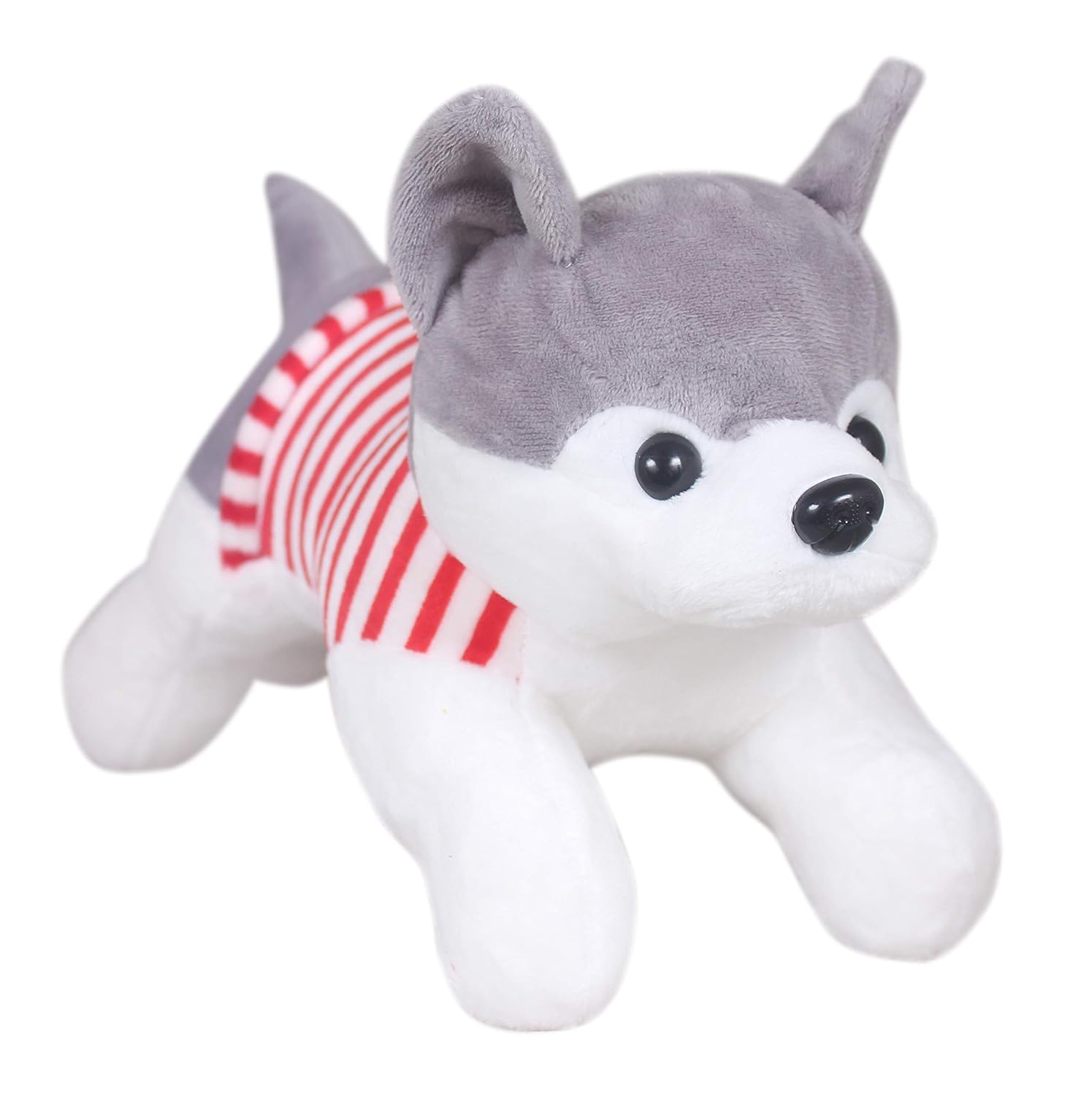 Tickles Beige Prime Soft Dressed Laying Husky Dog 32 cm