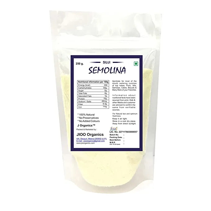 Jioo Organics Semolina (Suji) - 250 gms