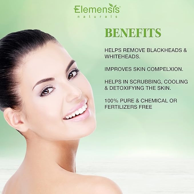 Elemensis Naturals Pure & Natural Multani mitti powder for face pack - 100 gms (Pack of 2)