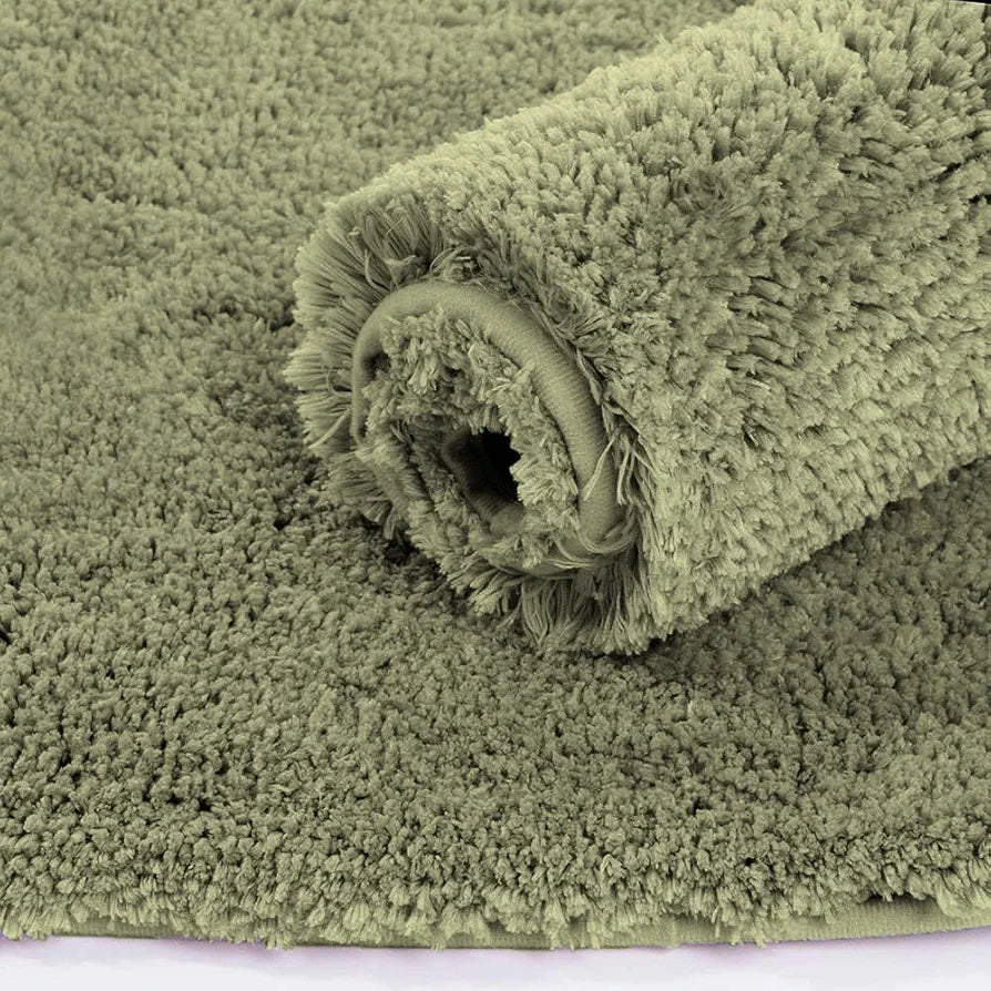 Luxe Home Bath Mat Super Soft Non Slip Vegas Mats for Bathroom Colour Green