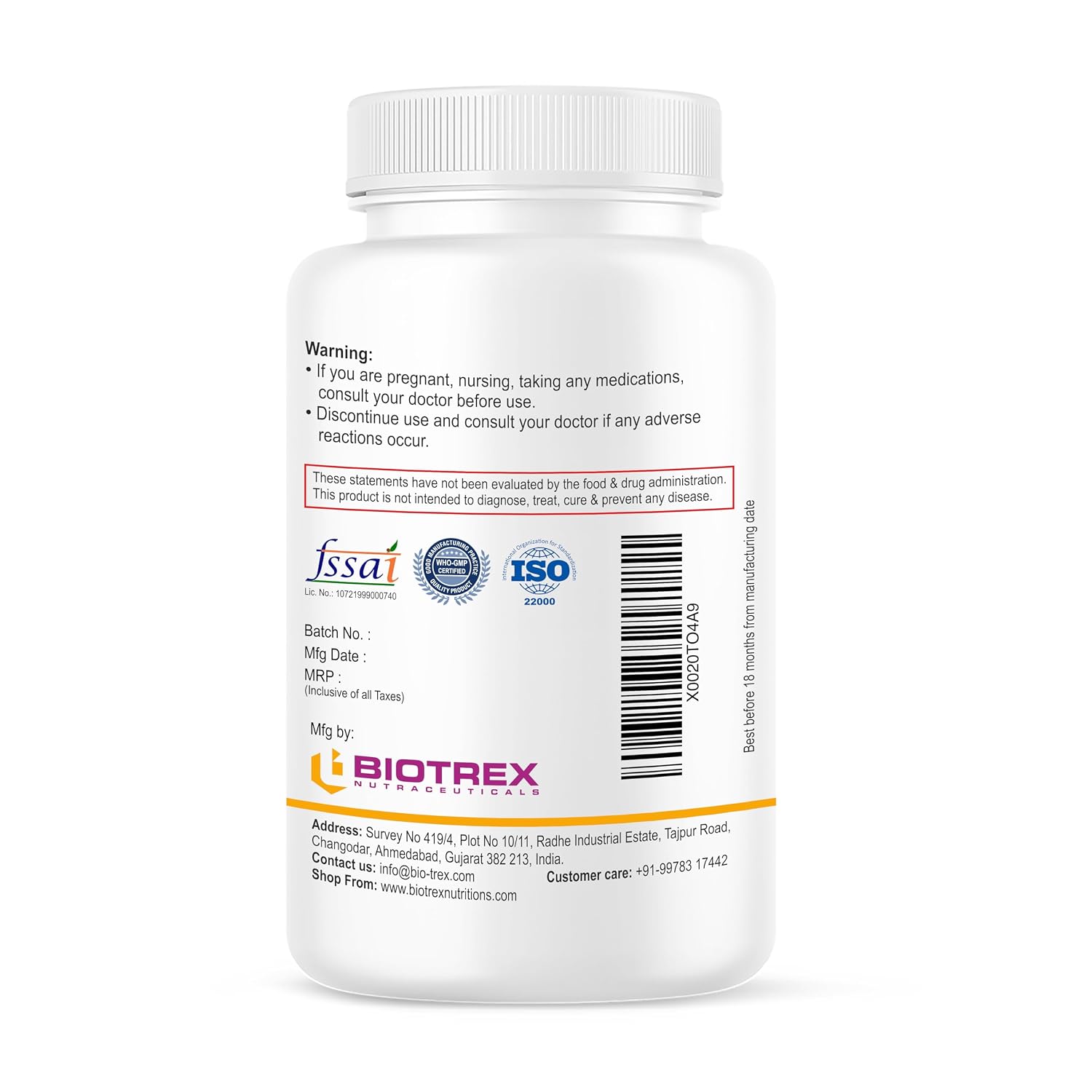 Biotrex Nutraceuticals Boron 3mg | 120 Veg Capsules | Build Strong Bones | Improve Muscle Coordination