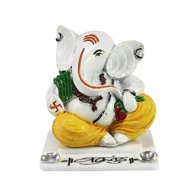 Ecraftindia Decorative Lord Ganesha Showpiece for Car Dashboard
