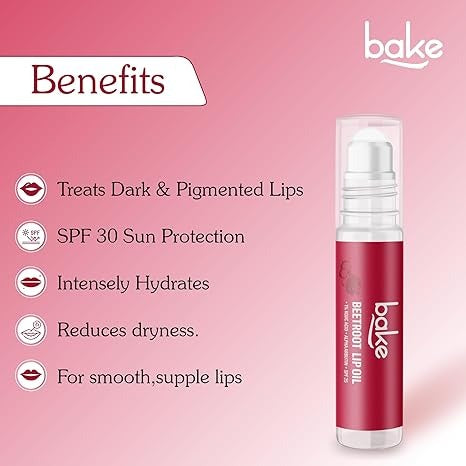 Bake 1% Kojic Acid Beetroot Tinted Brightening Lip Balm - 15 gms
