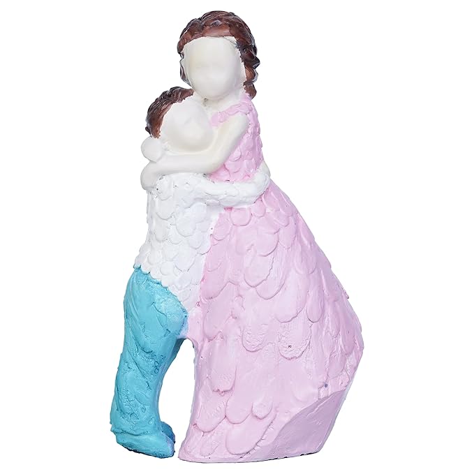 Ecraftindia Polyresin Brother & Sister Idol Decorative Showpiece for Home Decor