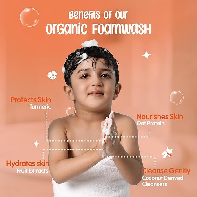 Puddles Organic Nourishing Foaming Face &BodyWash Kids - 100 ml