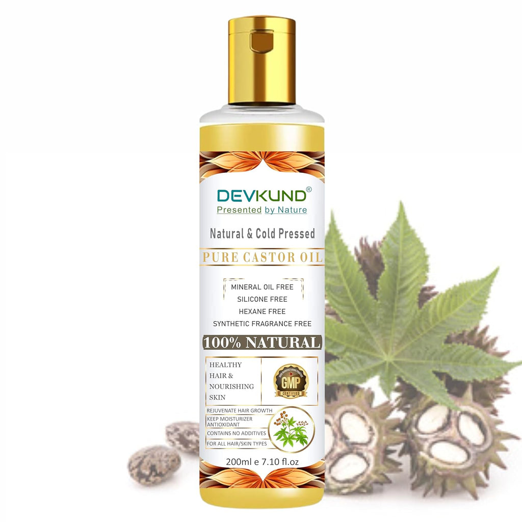Devkund Â® Cold Pressed Castor Oil for Hair Growth, Skin Care, Moisturising Dry Skin, Nails, Eyelash - Virgin Grade - 400ml