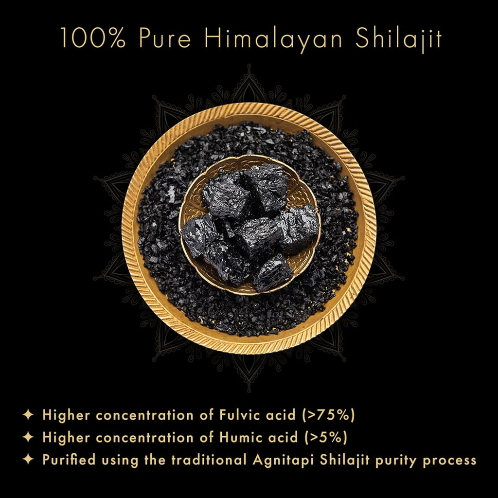 Dr. Vaidya's Herbo24Turbo Shilajit Resin | 100% Shuddha Shilajit | Pure Himalayan | >75% Fulvic Acid & 80+ Trace Elements | Boosts Stamina & Endurance | 20g