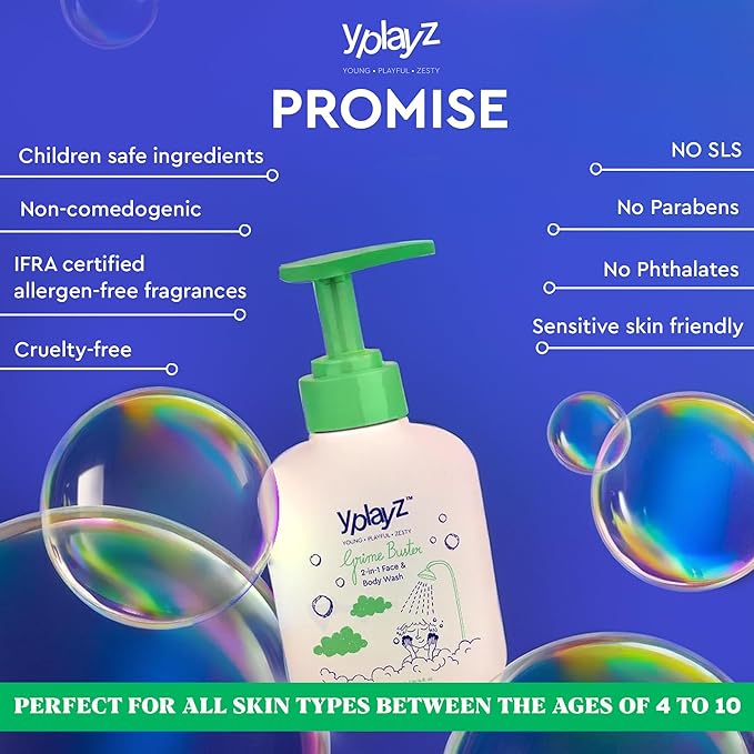 YplayZ Body Wash For Kids Sensitive Skin For All Skin Types Age 4+ | 300 ML
