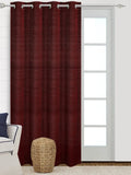 Saral Home Pacman Chenille Blackout Long Door Curtains 1pc Colour Maroon