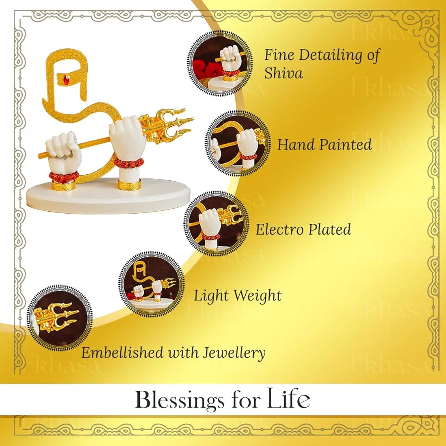 Ekhasa Resin Lord Shiva Hands with Trishul Idol