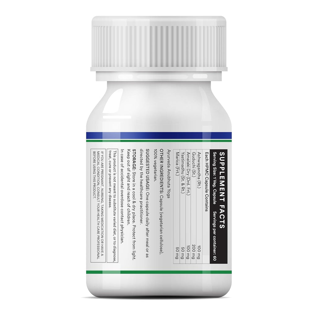 INLIFE Immunity Plus Supplement Natural Vitamin C (Amla) Guduchi Ashwagandha Marica Licorice Ayurvedic Herbal Formula - 60 Vegetarian Capsules