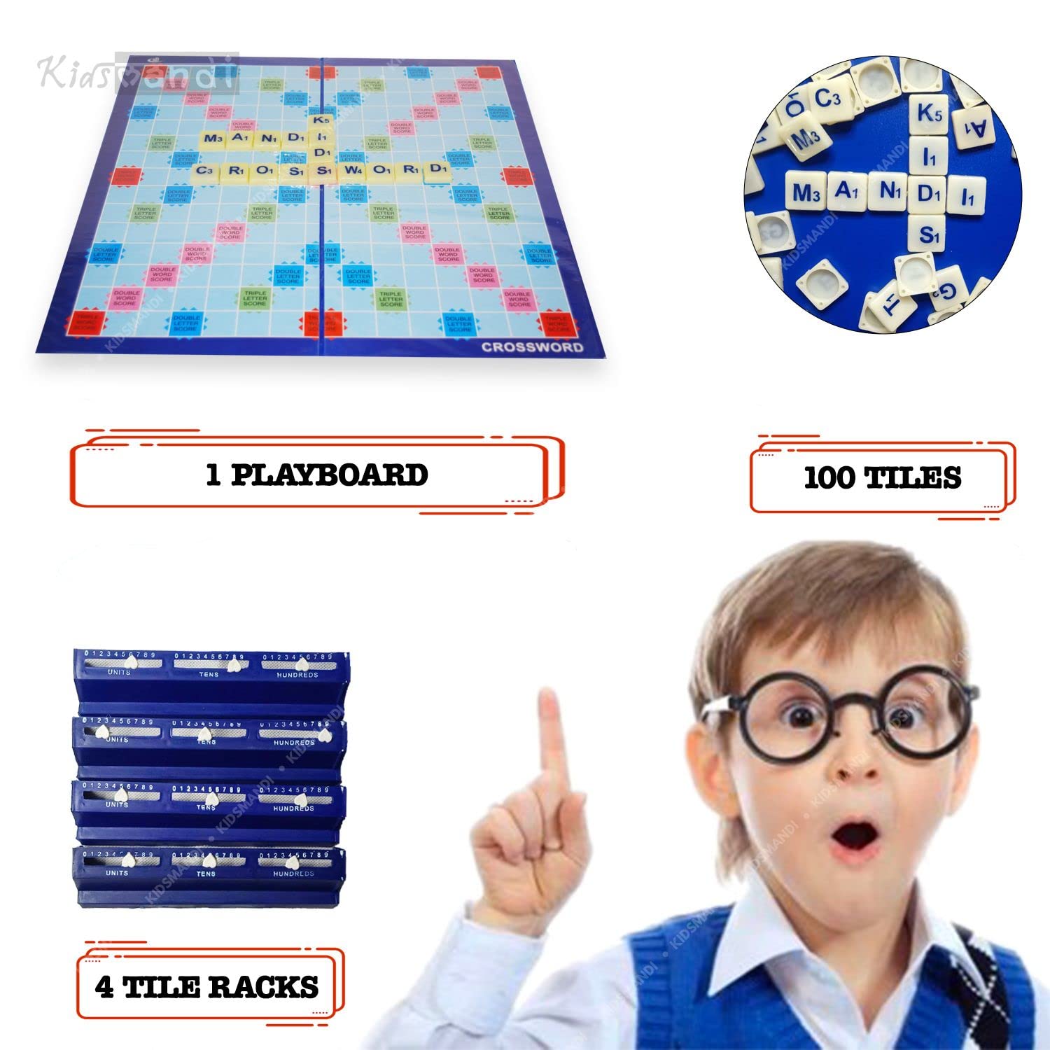 Kids Mandi Crossword Board Game