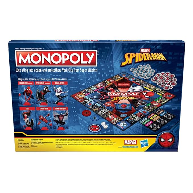 Hasbro Gaming Monopoly Marvel Spider-Man Edition Board Game