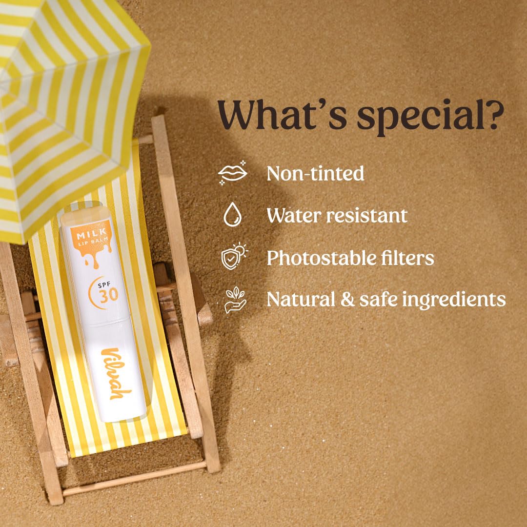 Vilvah Store Milk Lip Balm SPF30 - 4 gms