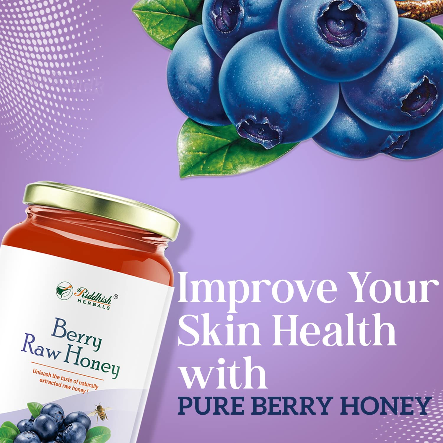 Riddhish Herbals Raw Organic Berry Honey - 500 gms