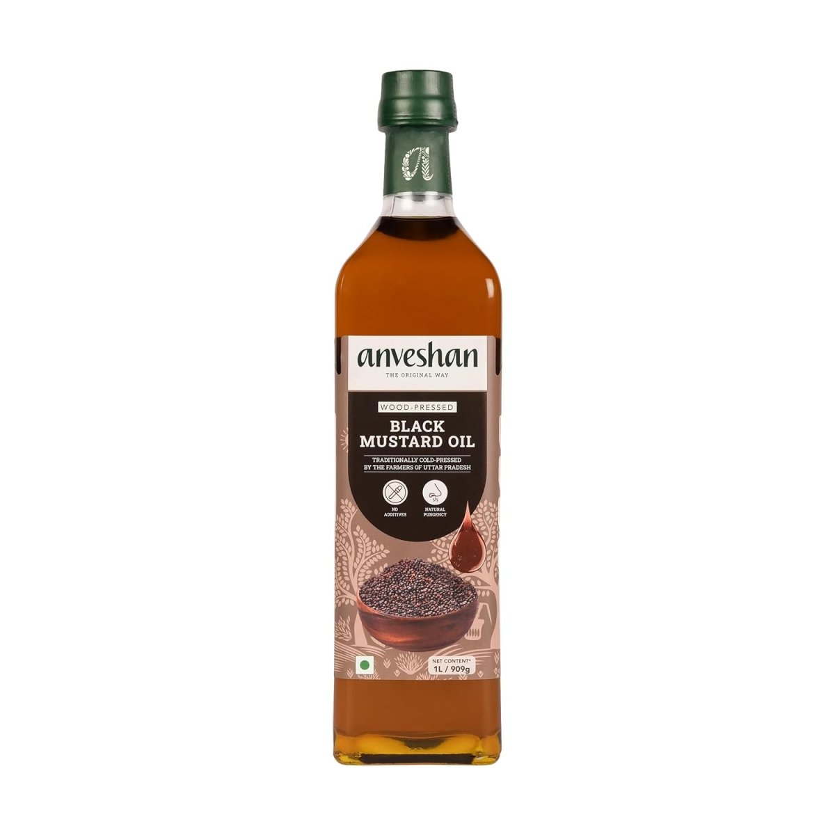 Anveshan Wood Pressed Black Mustard Oil