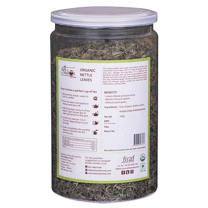 The Indian Chai - Organic Nettle Leaves - 100 gms (Pack of 2)