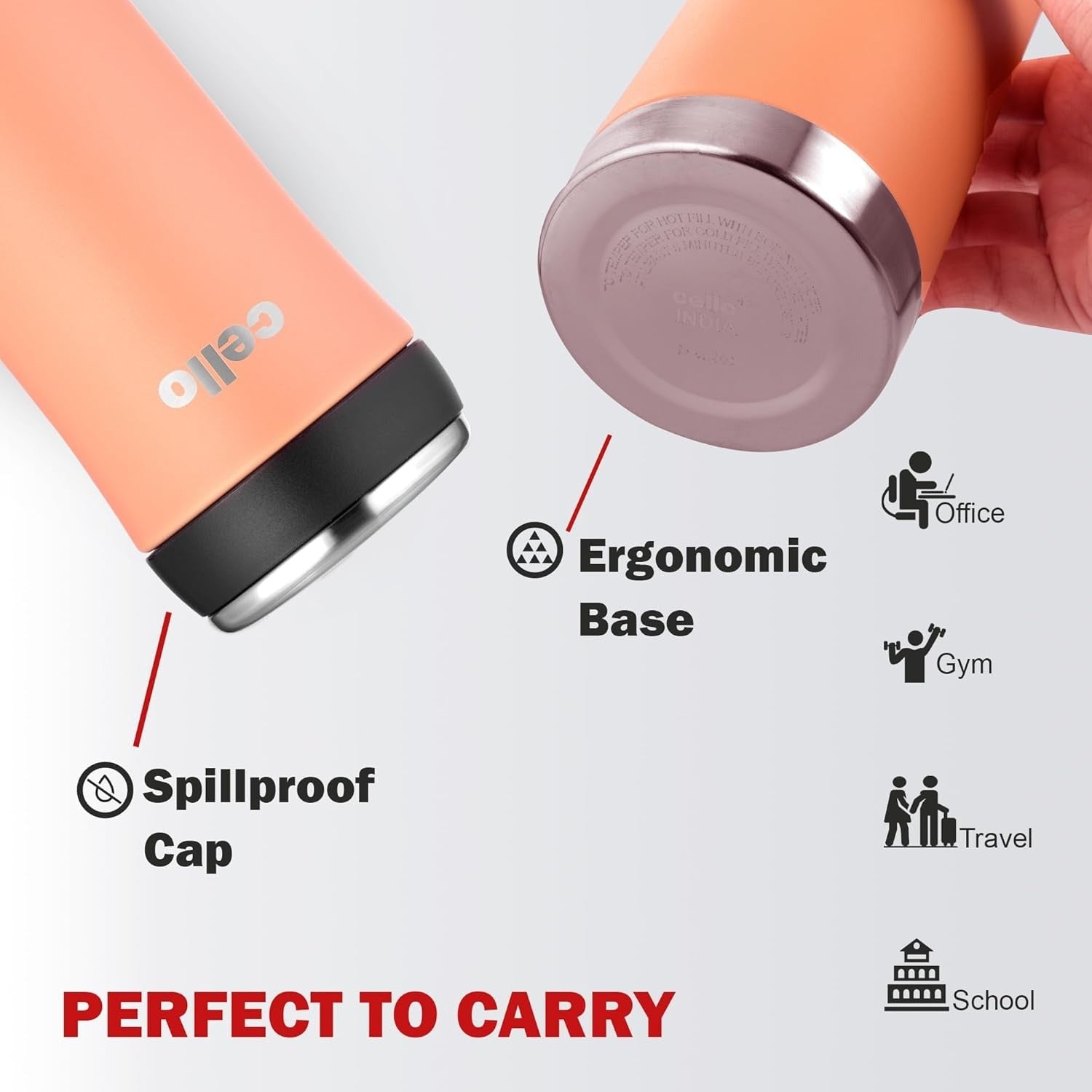 Cello Duro MyCup Thermosteel Flask with Cup 350ml