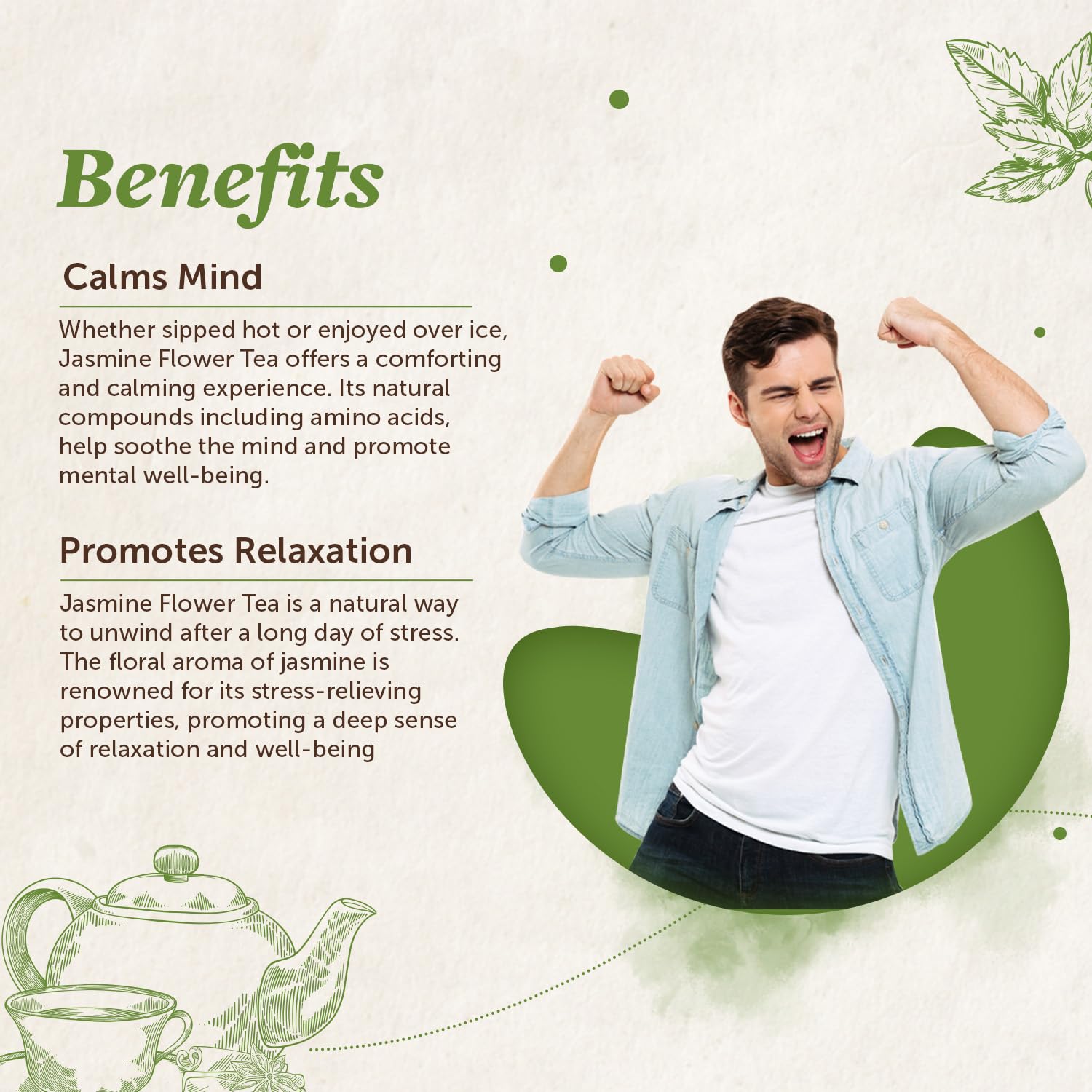 Neuherbs Jasmine Flower Tea 30g (Pack of 1) | Promote Calmness and Relaxation | 100% Clean, Natural & Pure | Rich in Antioxidant | Caffeine Free Tea