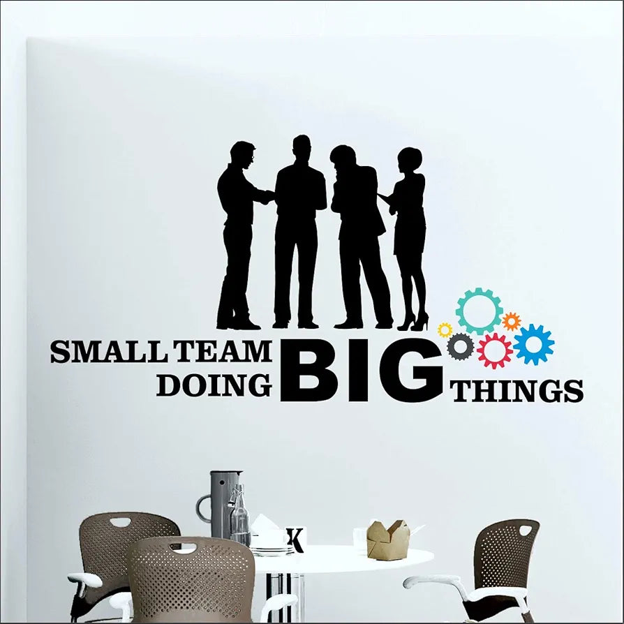 StickMe Small Team Doing Big Things - Office Inspirational Motivational Quotes Wall Sticker SM829 Self-Adhesive