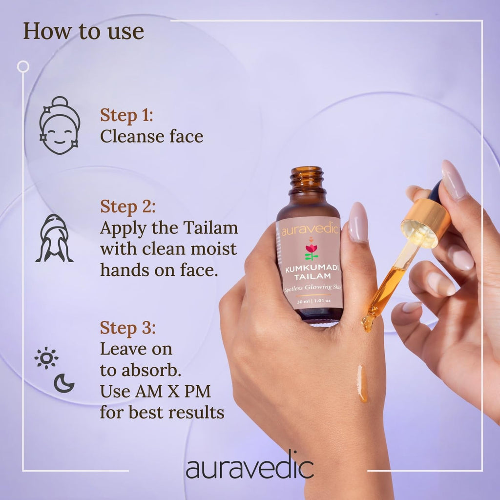 Auravedic Kumkumadi Tailam Kumkumadi Face Oil for Glowing Skin - 30 ml