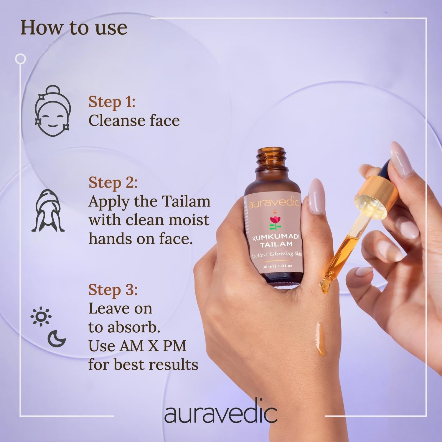 Auravedic Kumkumadi Tailam Kumkumadi Face Oil for Glowing Skin - 30 ml