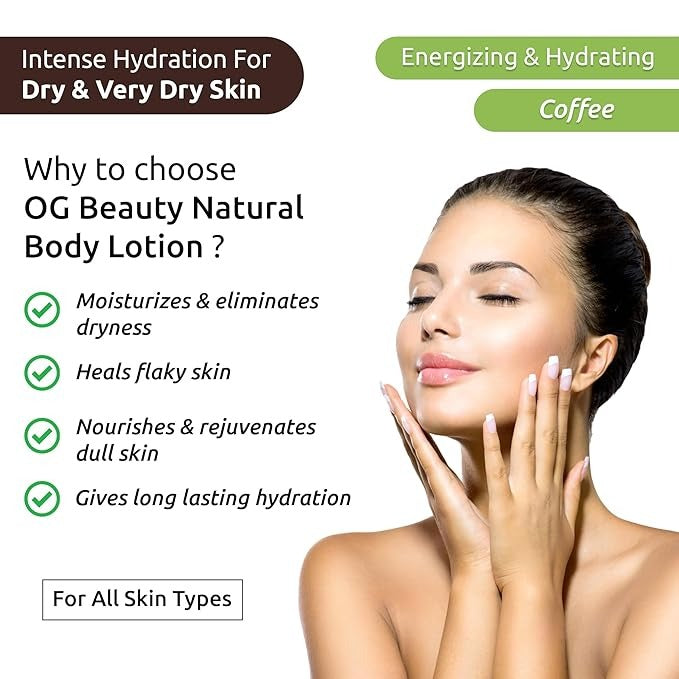 Og Beauty Natural Energizing Hydrating Coffee Body Lotion - 250 ml