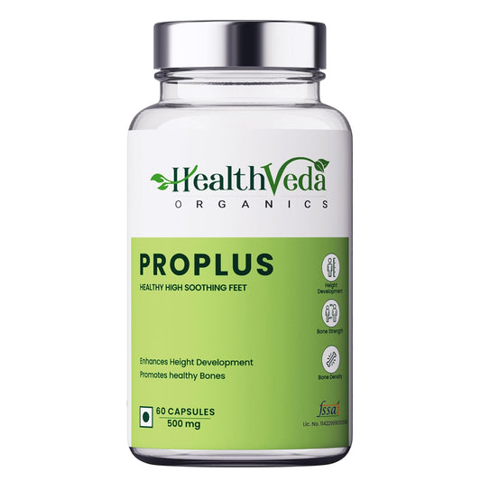 HEALTH VEDA ORGANICS PRIVATE LIMITED ProPlus, 500mg | Improves Bone Strength | 60 Veg Capsules | For Both Men & Women