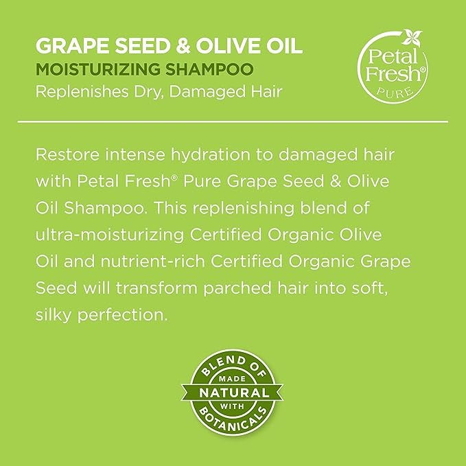 Petal Fresh Pure Moisturizing Grapeseed & Olive Oil Shampoo - 355 ml