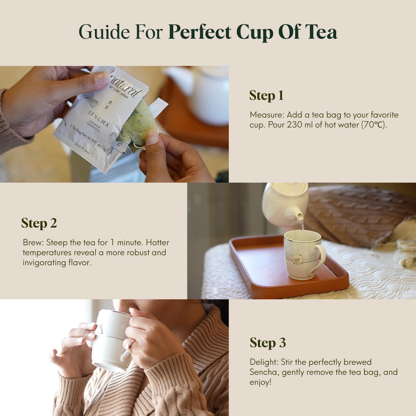 ILEM JAPAN Sencha Green Tea Bags