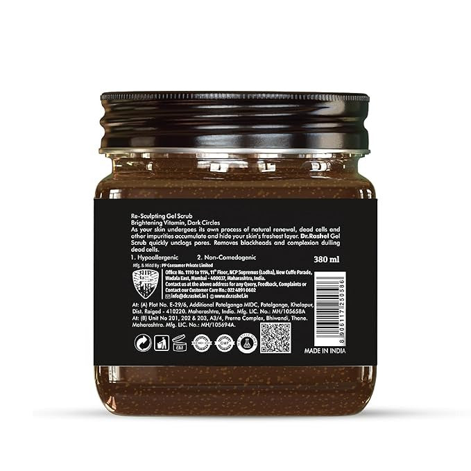 Dr.Rashel Coffee Gel Face & Body Scrub For Men and Women - 380 ml