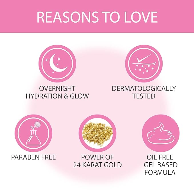 Iba Must Have Dream Glow Sleeping Mask With 24k Gold Overnight Radiant Face Pack - 100 Gms