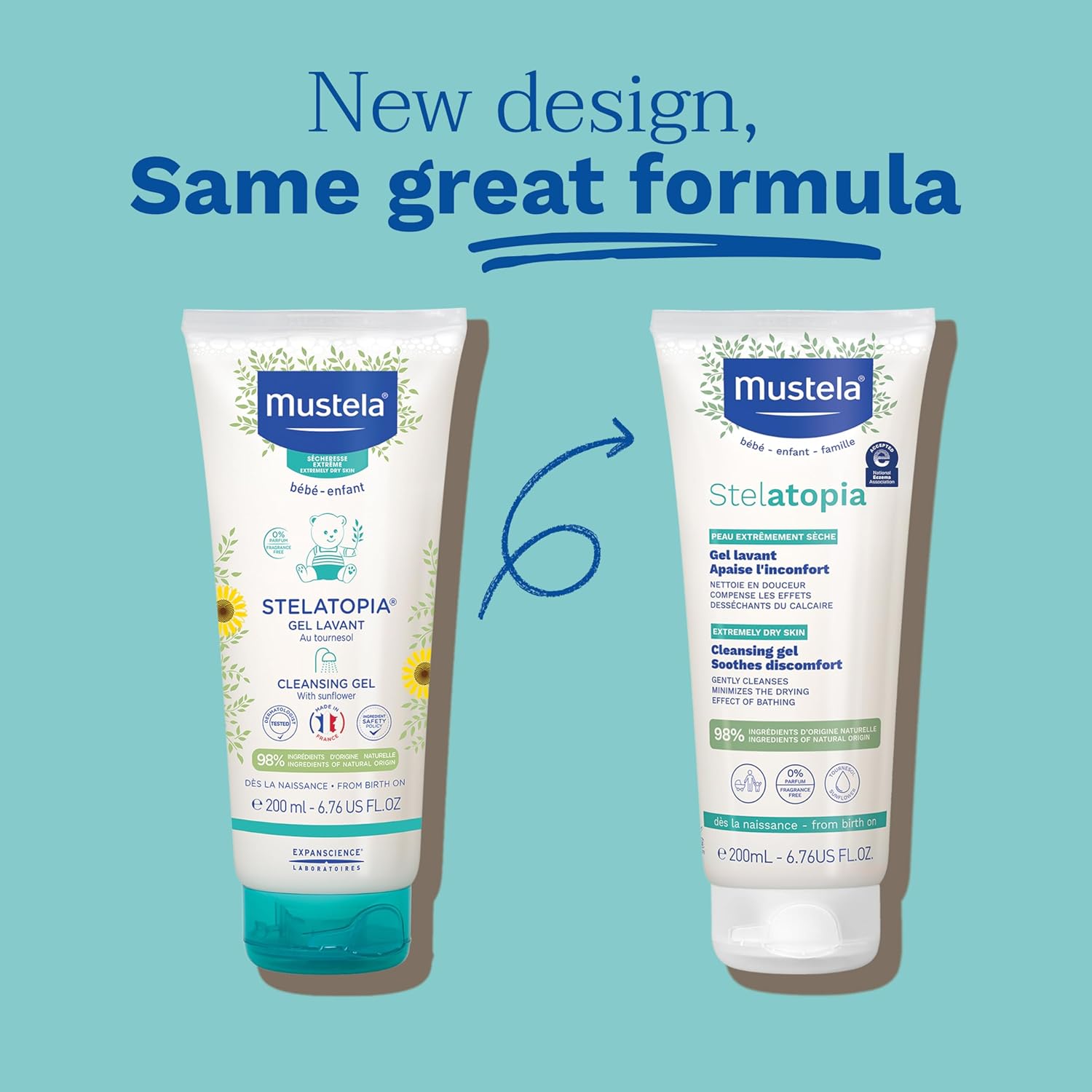 Mustela Stelatopia Cleansing Gel with Sunflower - 200 ml