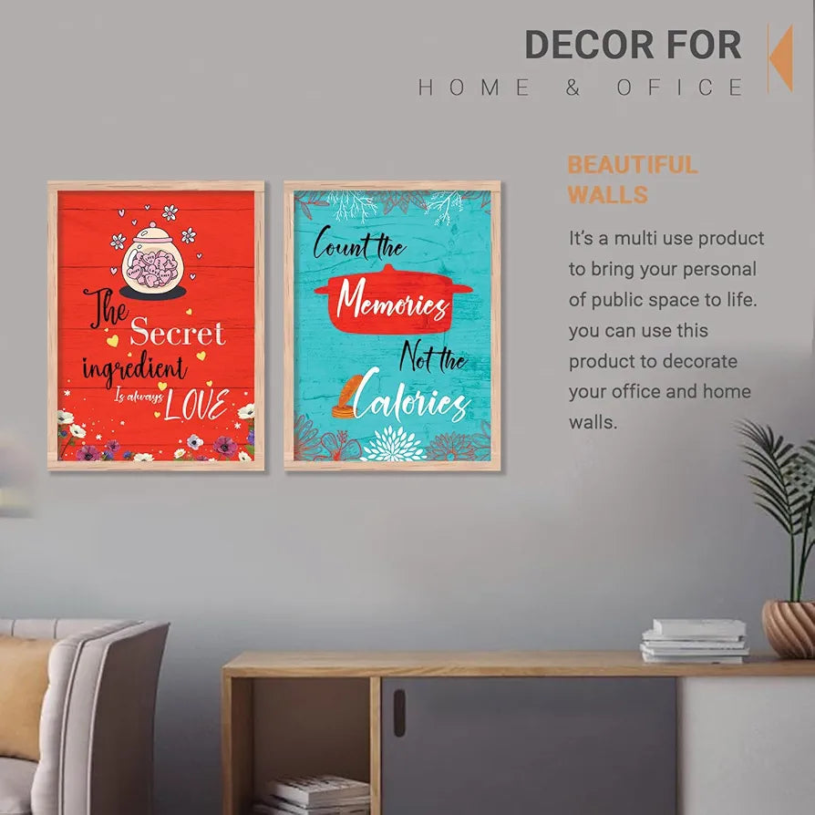 Kotart Motivational Quotes Posters with Frame for Home Decoration Pack of 2 Design09
