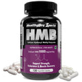 HealthyHey Sports HMB Calcium Hydroxyl Methyl Butyrate 1000mg/serving (120 Capsules) - 500mg Per Capsule, 60 Servings - Gluten Free and Non-GMO