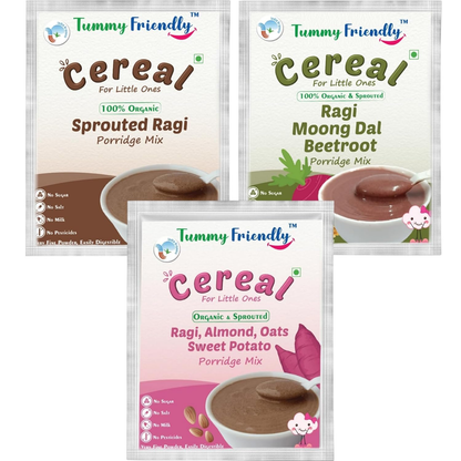 TummyFriendly Foods Certified Ragi Porridge Mixes - Stage1, Stage2, Stage3