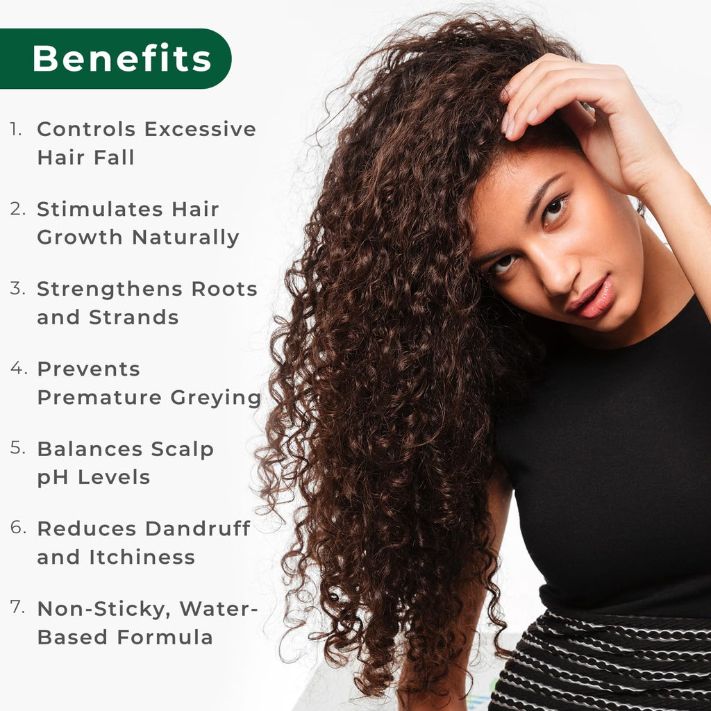 Aroma Treasures Hair Growth Serum For Scalp (Spray), Hibiscus & Bhringraj Scalp Rasa, Controls HairFall & Boosts New Hair Growth, In-Vivo Tested, For Men & Women, Non-Sticky, Water-Based Formula (60ml)