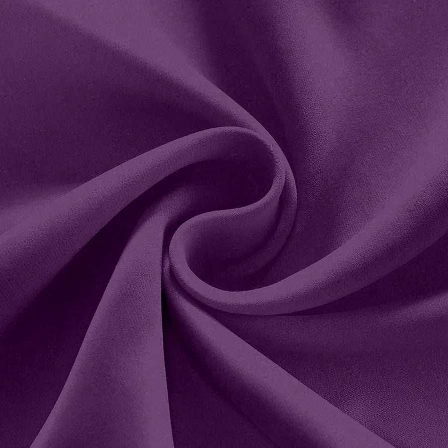 Divine Casa Elegant 7 Feet Velvet Blackout Door Curtain Luxurious Thermal Insulation Room Darkening & Noise Reducing Premium Opaque Single Panel Colour Plum (Pack of 1)
